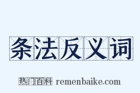 条法反义词是什么意思的图片